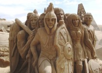 Warriors sculpture at Zeebrugge in Belgium, 2004. Photo Credit and Courtesy of: Sandartist.com.