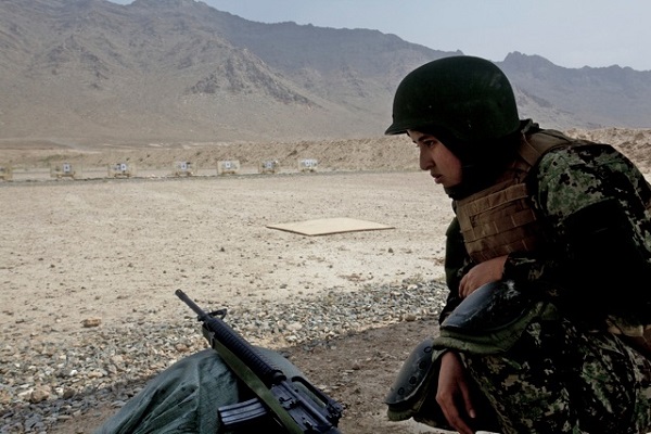 A photo from the "Force for Change: Women of the Afghan Army" series. Photo Courtesy of: Lalage Snow.