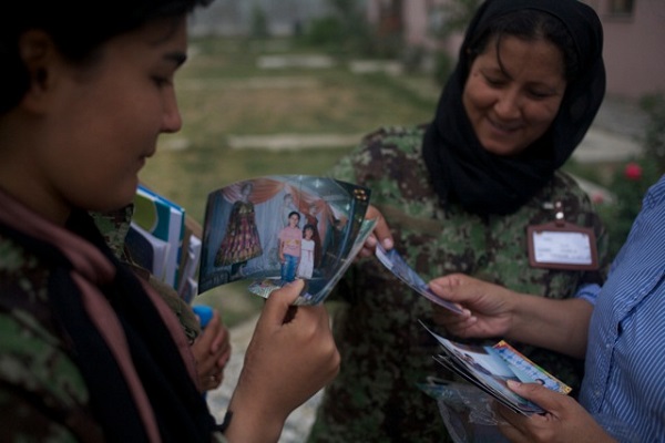 A photo from the "Force for Change: Women of the Afghan Army" series. Photo Courtesy of: Lalage Snow.