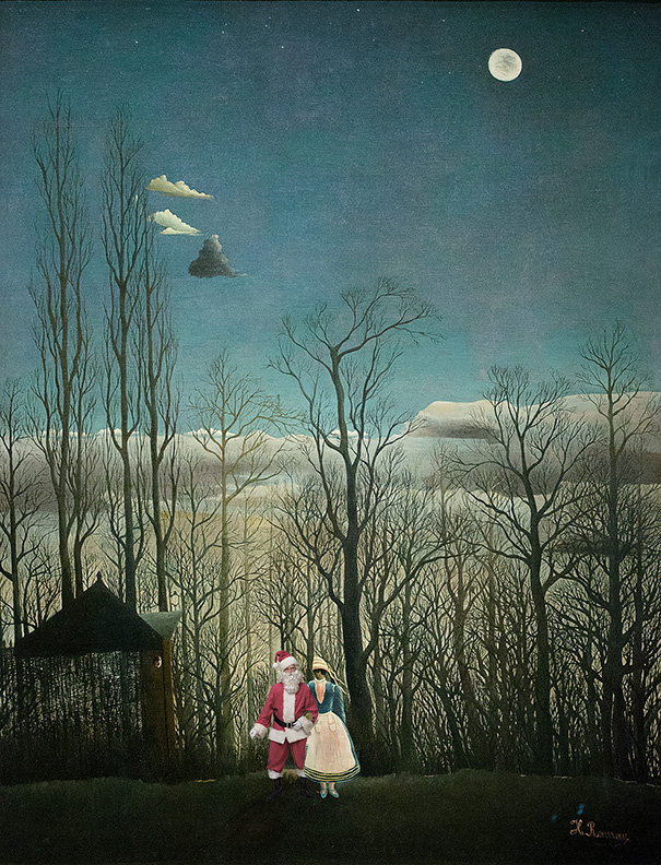 A rendition of Henri Rousseau's painting "Carnival Evening" by artist Ed Wheeler. Photo Credit: Ed Wheeler.