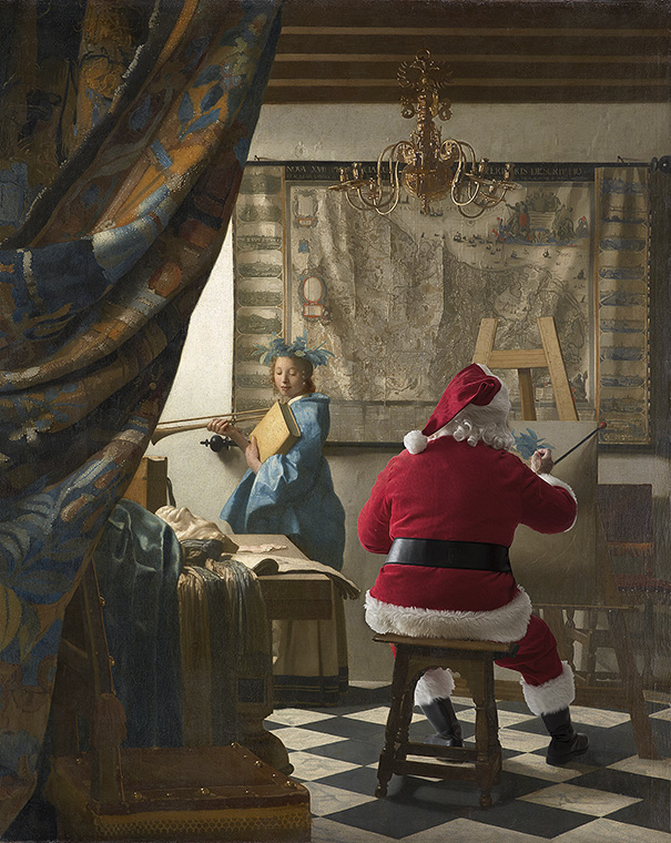 A rendition of Johannes Vermeer's painting "The Art of Painting" by artist Ed Wheeler. Photo Credit: Ed Wheeler.