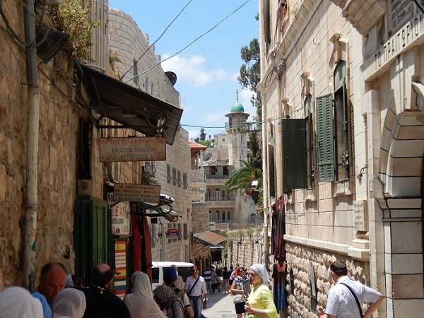 Said to be the path Jesus Christ took during his crucifixion, Via Dolorosa is among the most visited streets in the Old City of Jerusalem. Photo Credit: Benjamin Mack.