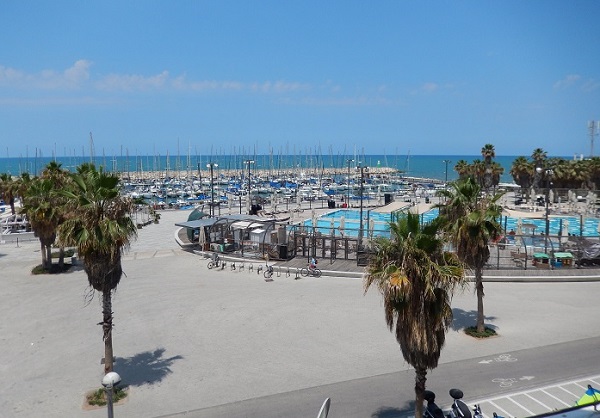 Boats anchored near Gordon Beach in Tel Aviv. Photo Credit: Benjamin Mack/GALO Magazine.