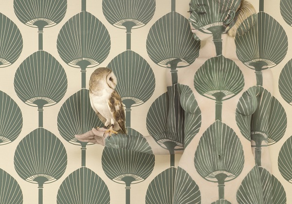 "Wallpaper Owl" in the Birds of Prey collection by Emma Hack. Photo Credit: Emma Hack.