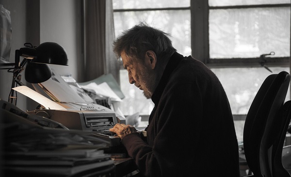 Nat Hentoff at work in his office in Greenwich Village, 2010, as seen in David L. Lewis’ documentary “The Pleasures of Being out of Step: Notes on the Life of Nat Hentoff.” A First Run Features release. Photo Credit: David L. Lewis.