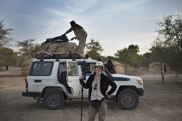 US Photojournalist Kate Brooks in Zakouma, February 26, 2014. AFP Photo/Marco Longari. Photo courtesy of Kate Brooks.