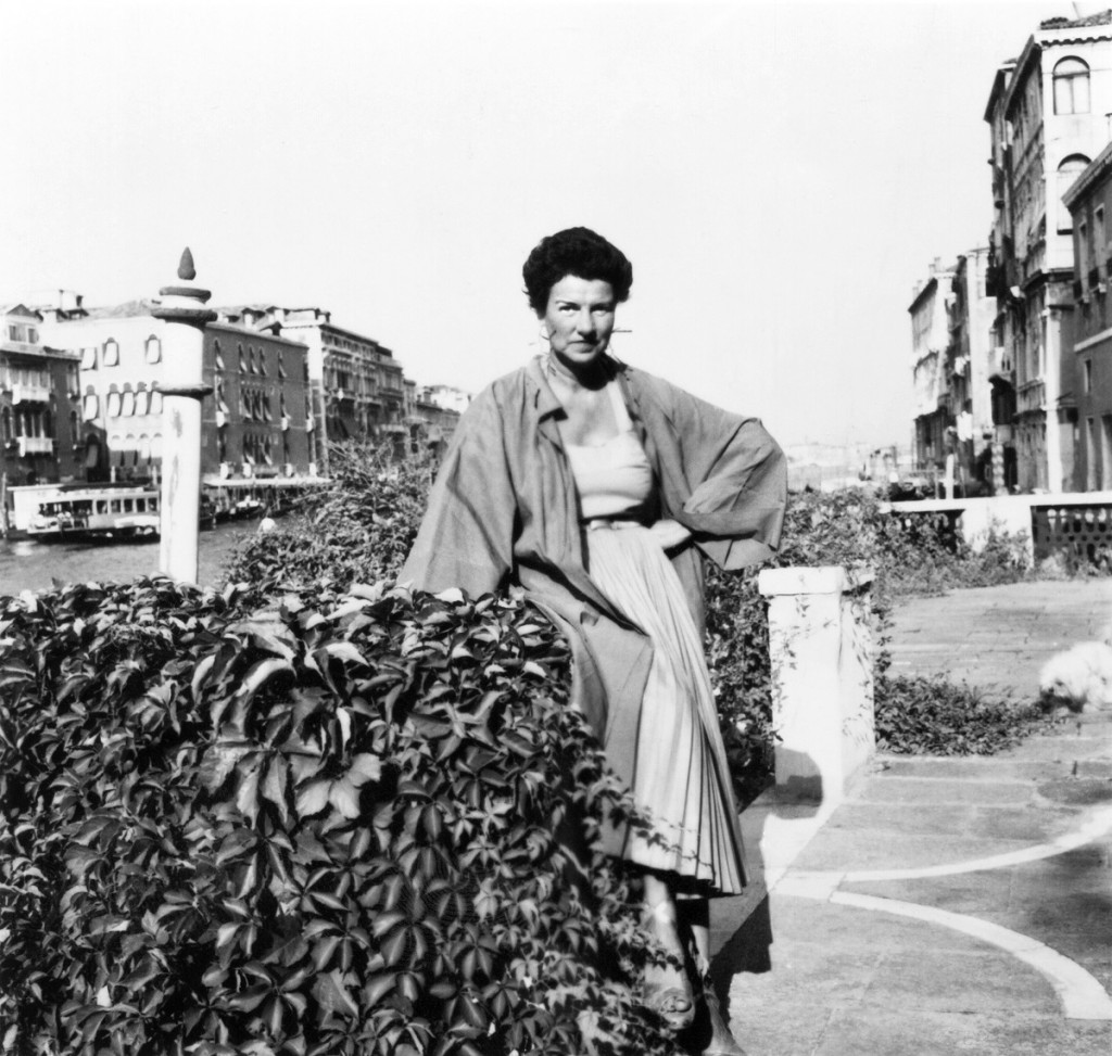 Peggy Guggenheim in front of her Palazzo. Photo: Peggy Guggenheim Collection Archives, Venice/Tribeca Film Festival.