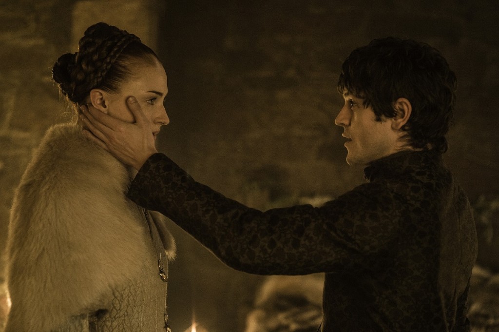 Sophie Turner and Iwan Rheon in “Game of Thrones” Season 5, episode 6. Photo: Helen Sloan/courtesy of HBO.