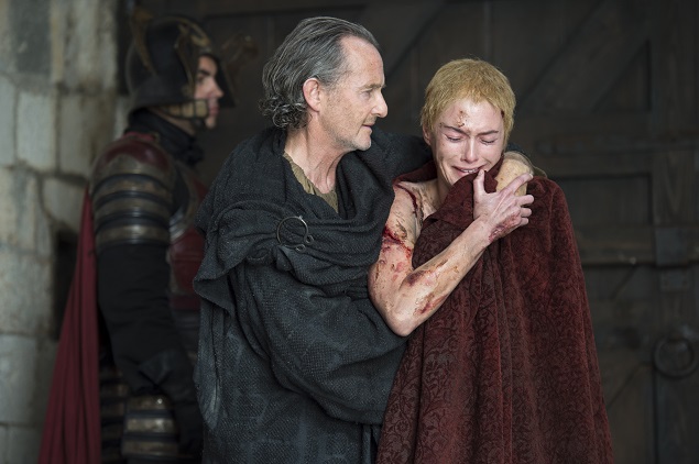 Anton Lesser and Lena Headey star in Game of Thrones’ Season 5, episode 10. Photo: Helen Sloan/courtesy of HBO.