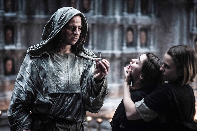 Tom Wlaschiha, Maisie Williams and Faye Marsayin star in GoT's Season 5, episode 10. Photo: Helen Sloan/courtesy of HBO.