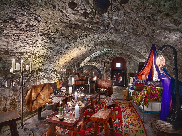 Wine tasting cave inside Johnny Depp's estate. Photo Credit: Cote d'Azur Sotheby's International Realty.