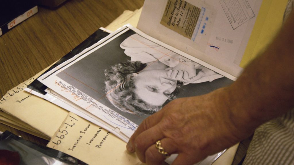 A glimpse into an old folder in the New York Times morgue. Photo Credit: Ben Wolf.